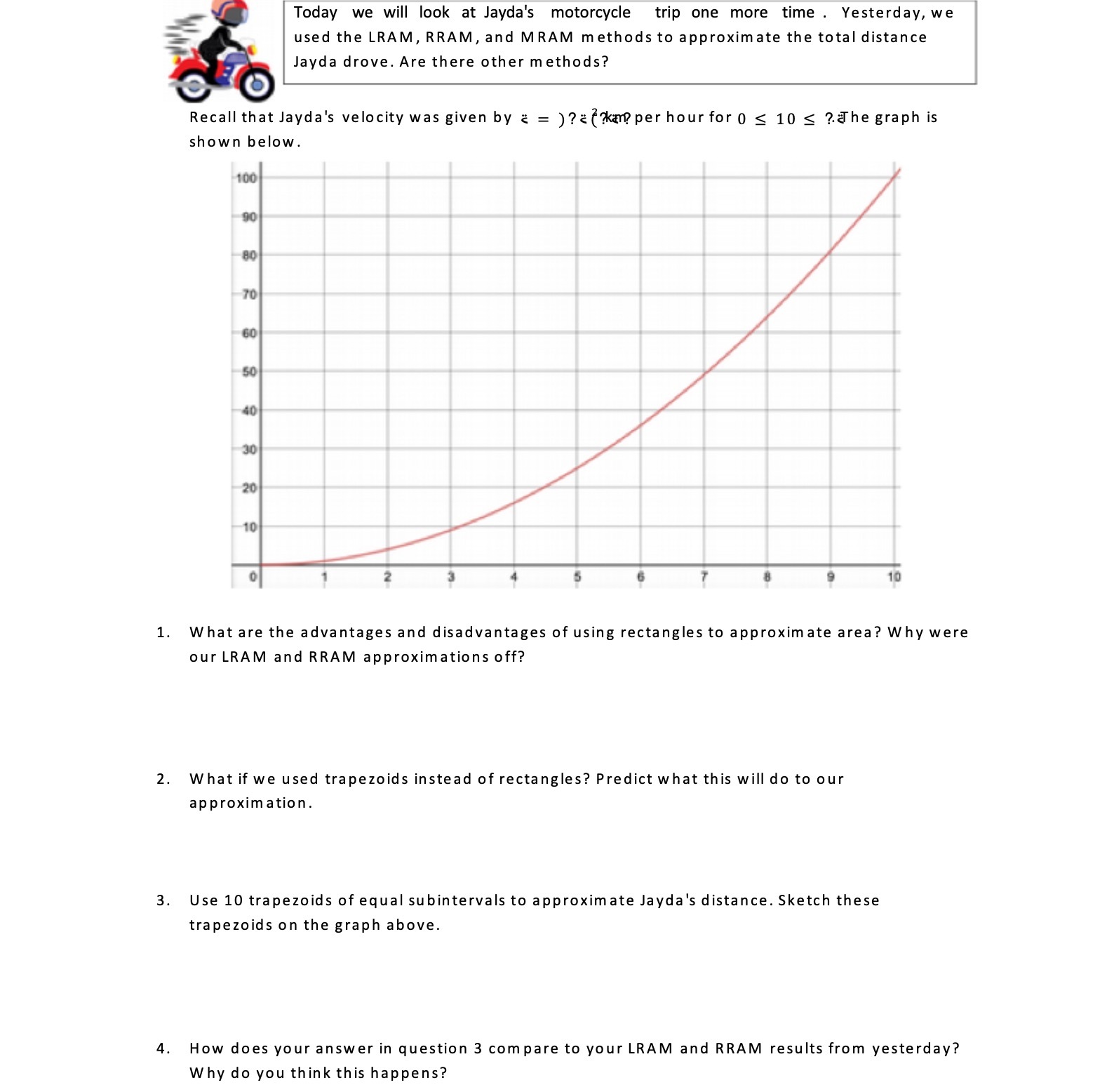 Today we will look at Jayda's motorcycle