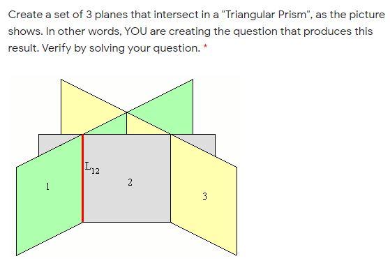 Need help.. Create a set of 3 planes that
