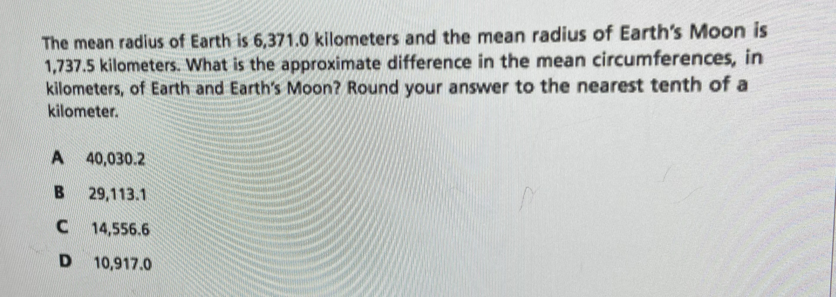 The mean radius of Earth is 6,371.0 kilometers