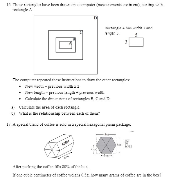 16. These rectangles have been drawn on a