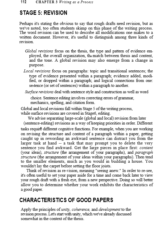 After reading the Revision Reading excerpt posted