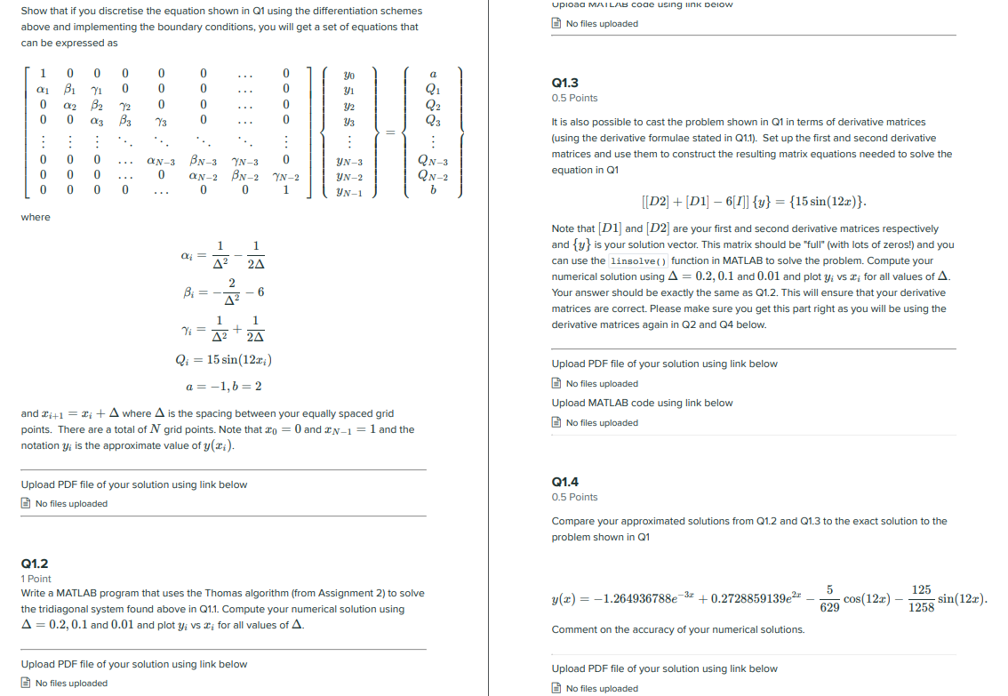 Upload MAILAB code using link below Show that if