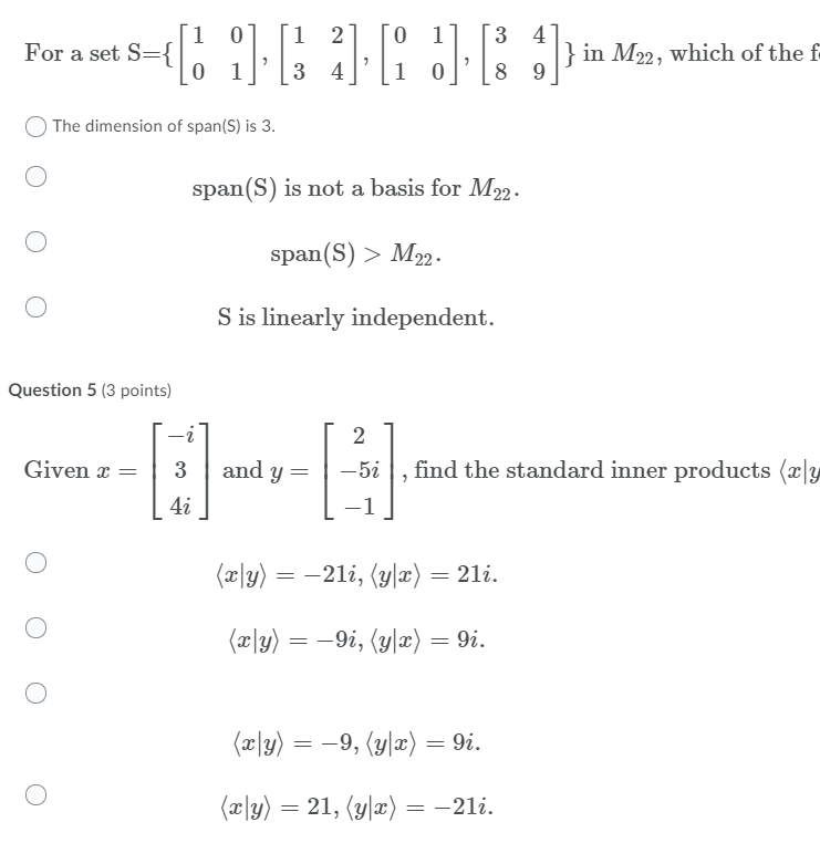 3 - 22 - 2 2 Given A = 52 6 i+1 -32 i-1 4 which