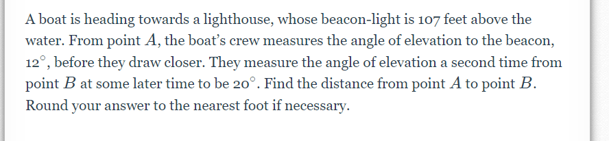 \fA boat is heading towards a lighthouse, whose