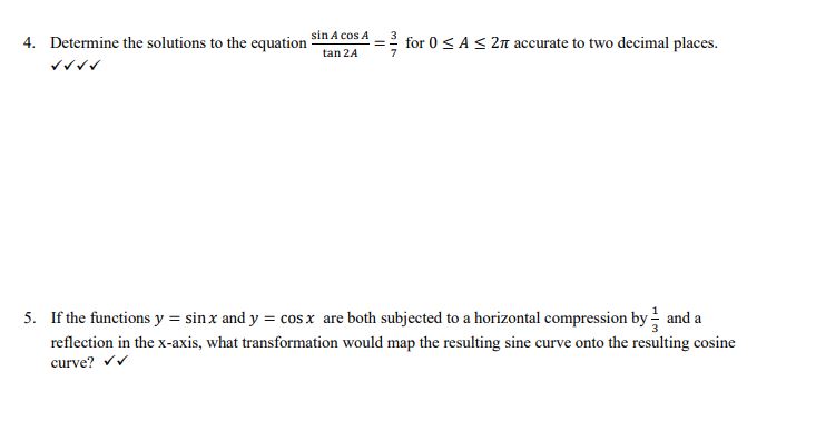 Determine an equation in the form f(x) = = 1 kx-c