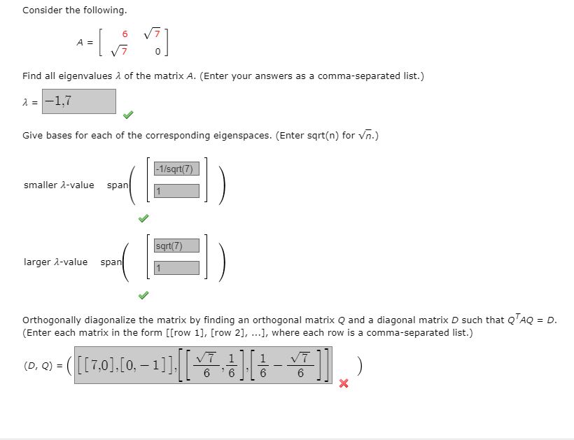 Evaluate the quadratic form f(x) = x Ax for the