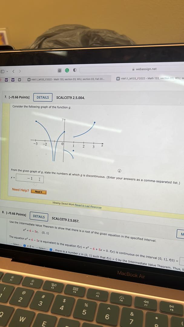 webassign.net W HWL.1_M133_F2022 - Math 133,