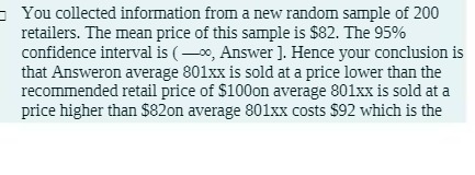 You collected information from a new random