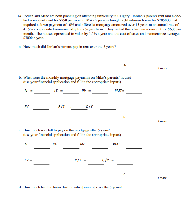 14. Jordan and Mike are both planning on