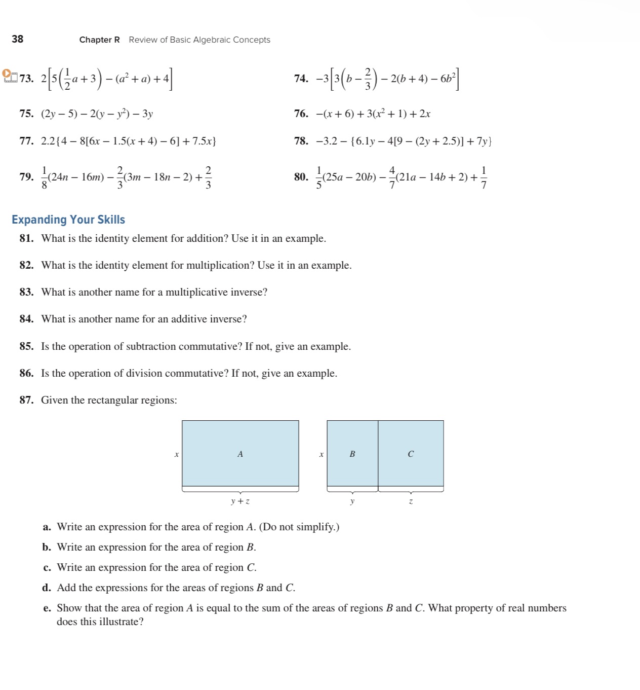 Please all the following and solve 38 Chapter R
