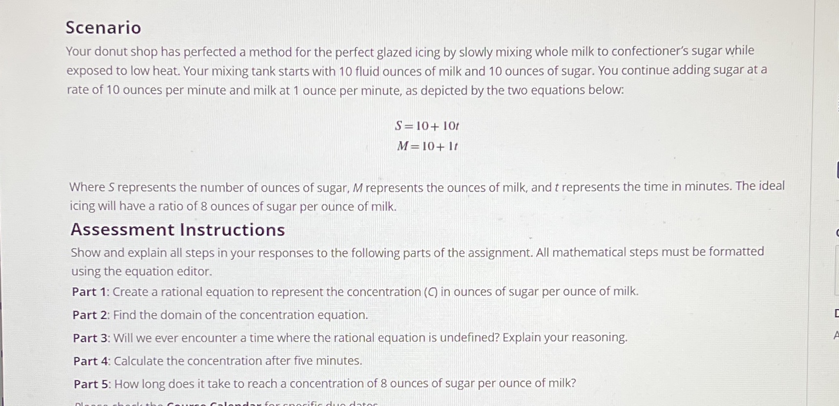 Scenario Your donut shop has perfected a method