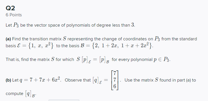 Please review question Q2 6 Points Let Pg be the