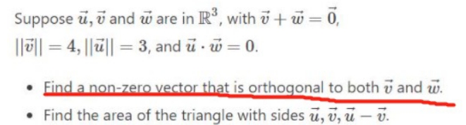 kindly solve it Suppose u, v and w are in RS,