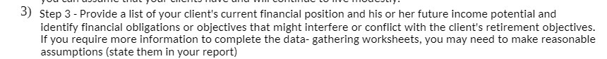 3) Step 3 - Provide a list of your client's