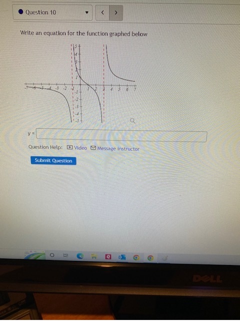 Question 10 Write an equation for the function