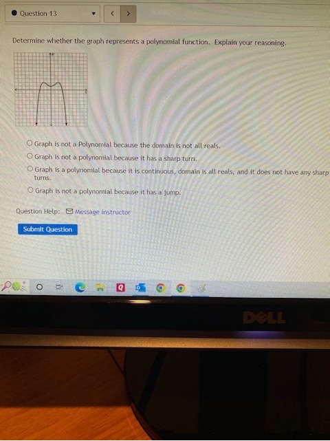 D Question 13 Determine whether the graph