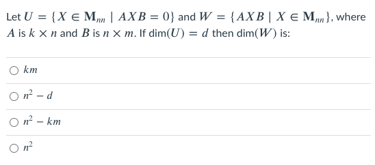 will leave positive review Let U = {X E M, | AXB
