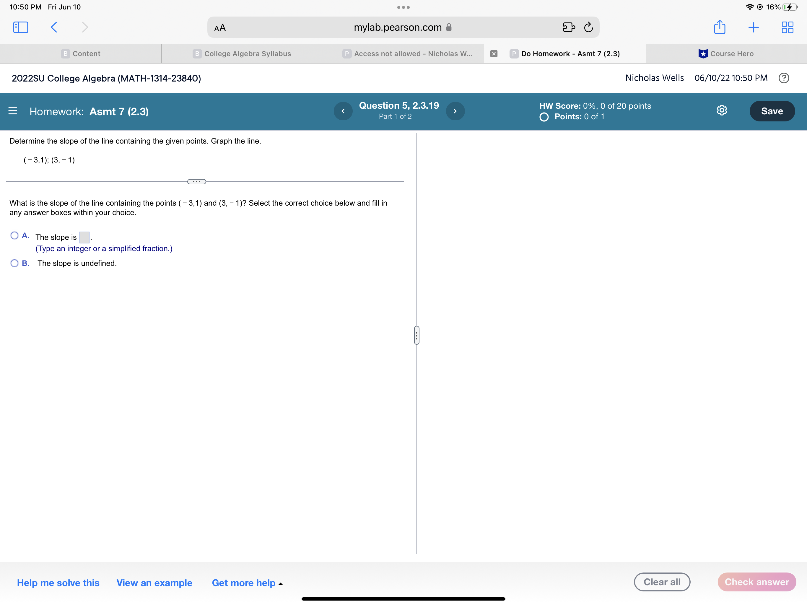 10:50 PM Fri Jun 10 . . . @ 16% % < AA