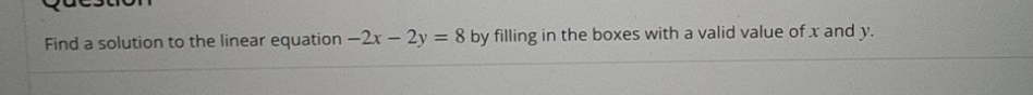 help me splbe Find a solution to the linear