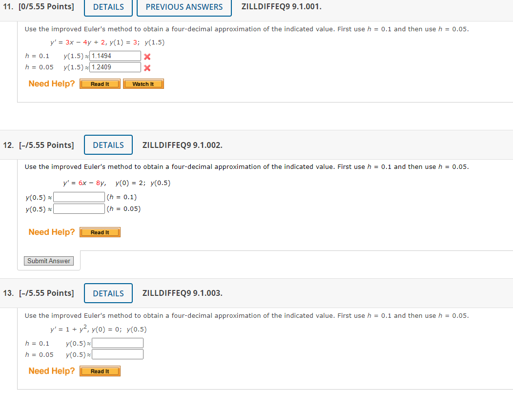 Consider the initial value problem on the