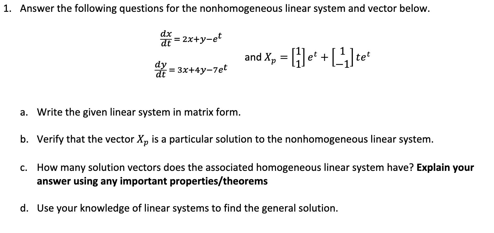 hi need help wuth differential equation 1. Answer