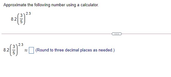 Approximate the following number using a
