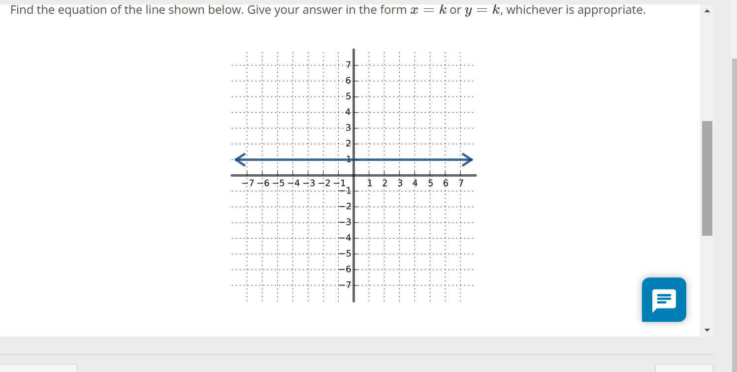 Find the equation of the line shown below. Give