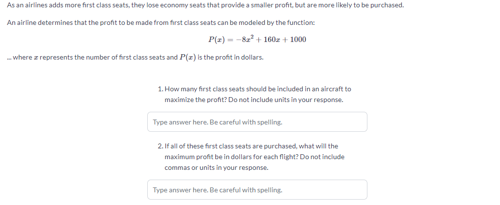 As an airlines adds more first class seats, they