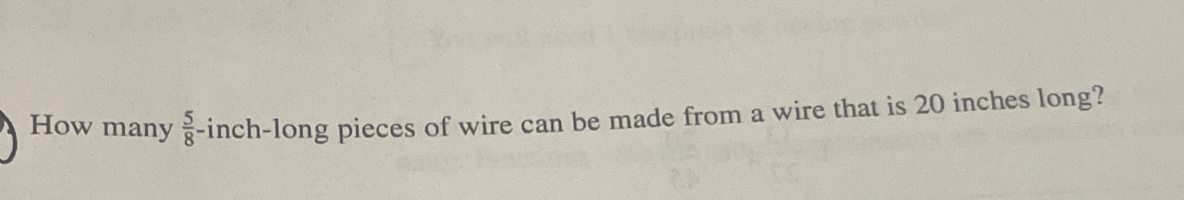 How many g-inch-long pieces of wire can be made