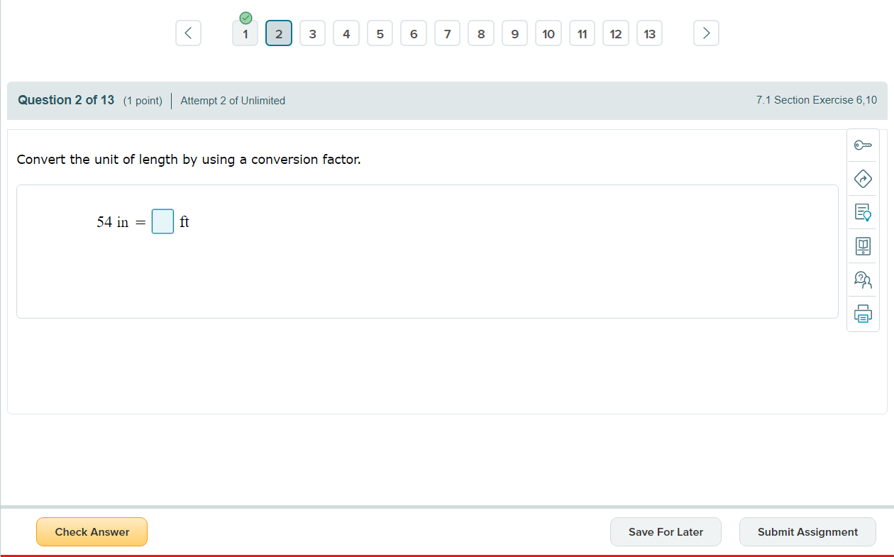 Question 2 of 13 (1 point) | Attempt 2 of