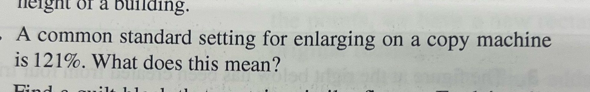height of a building. A common standard setting