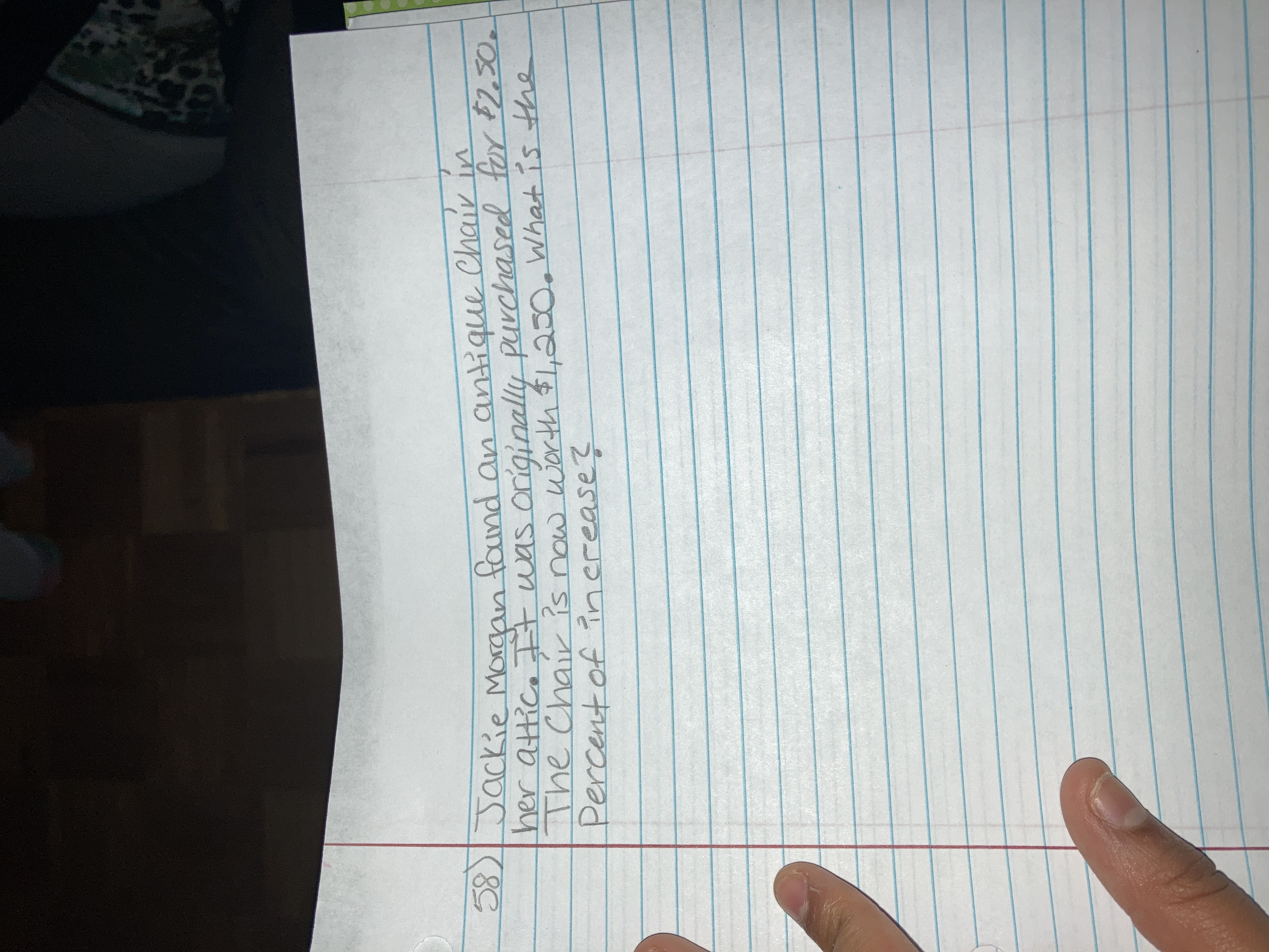 58 ) Jackie Morgan found an antique chair in her