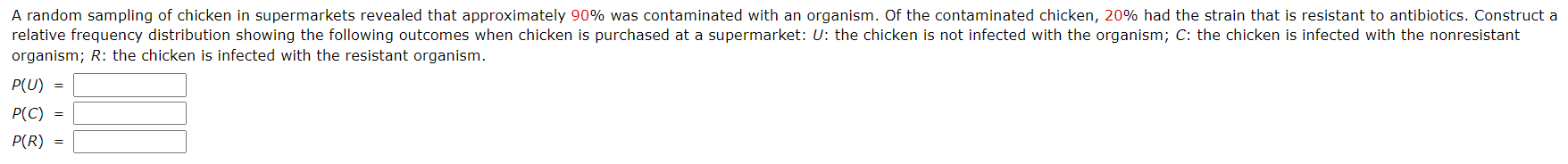 Calculate the relative frequency P(E) using the