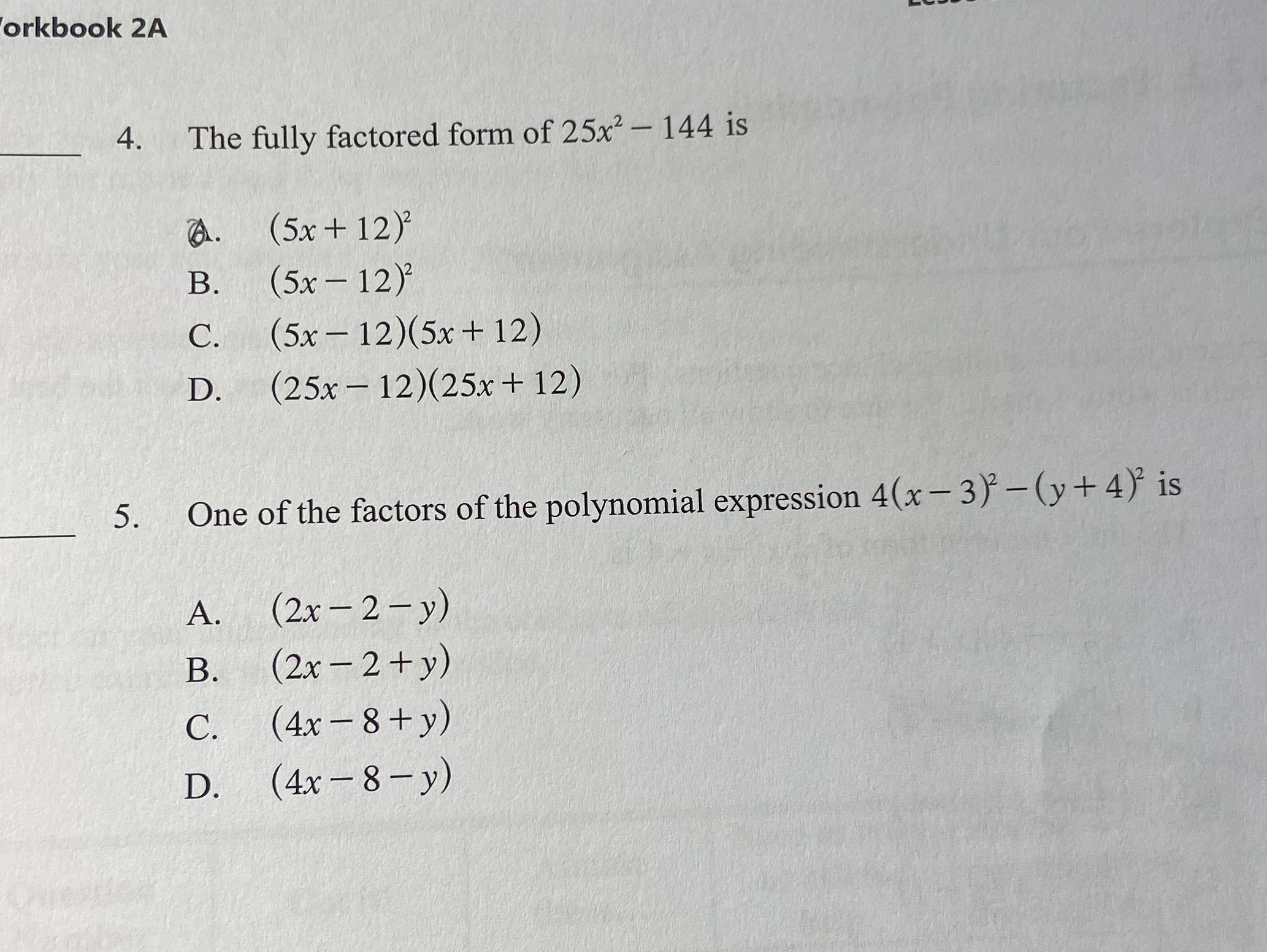Can you answer number 5. Also please let me know