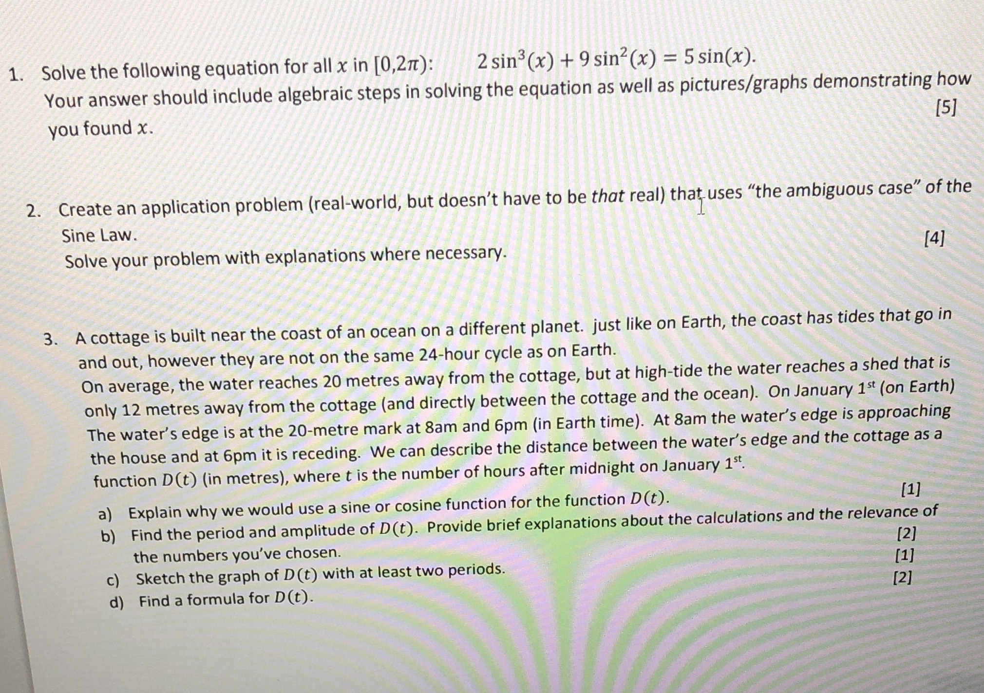 Please explain and show steps 1. Solve the