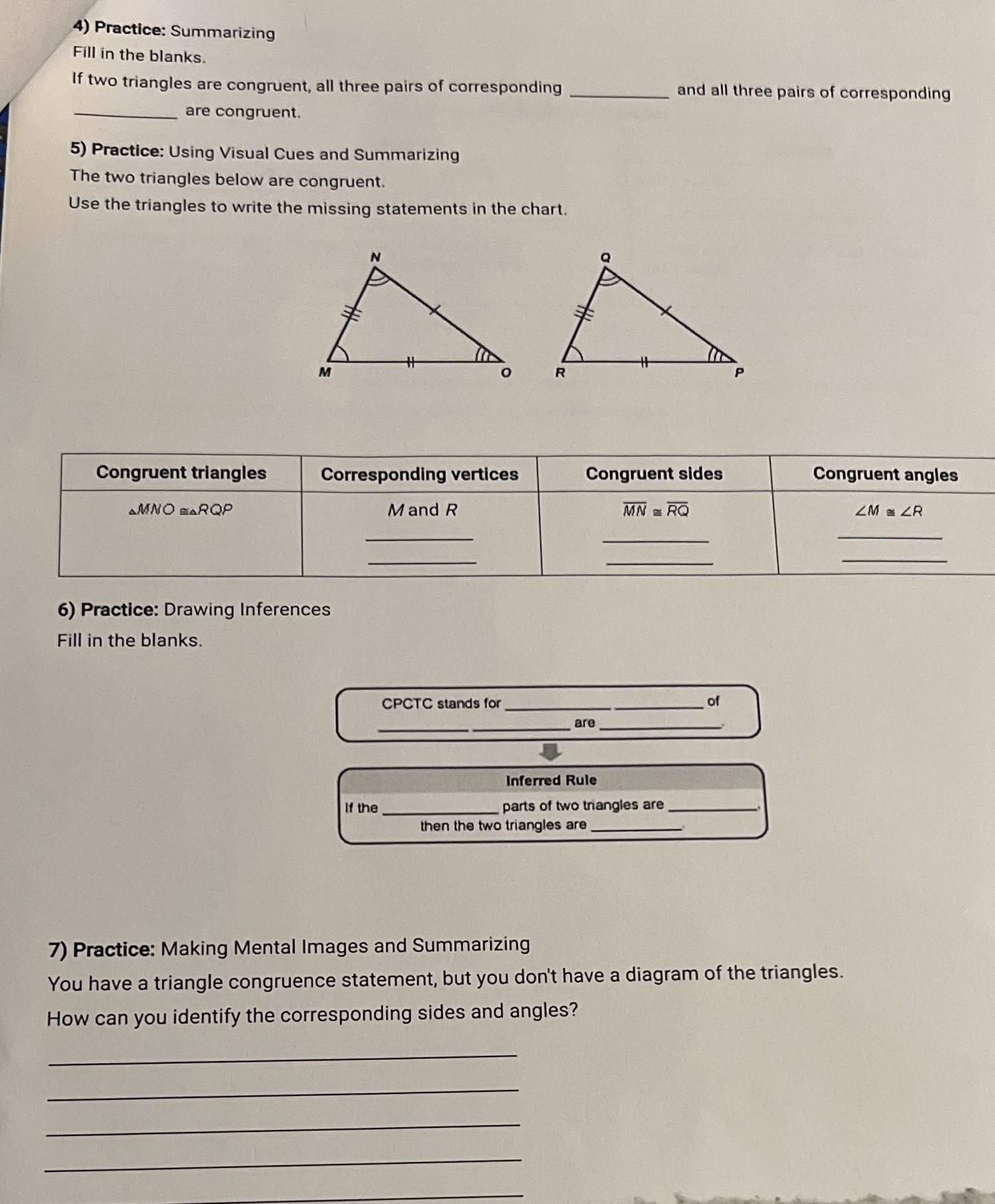 Please help me fill in the blanks 4) Practice: