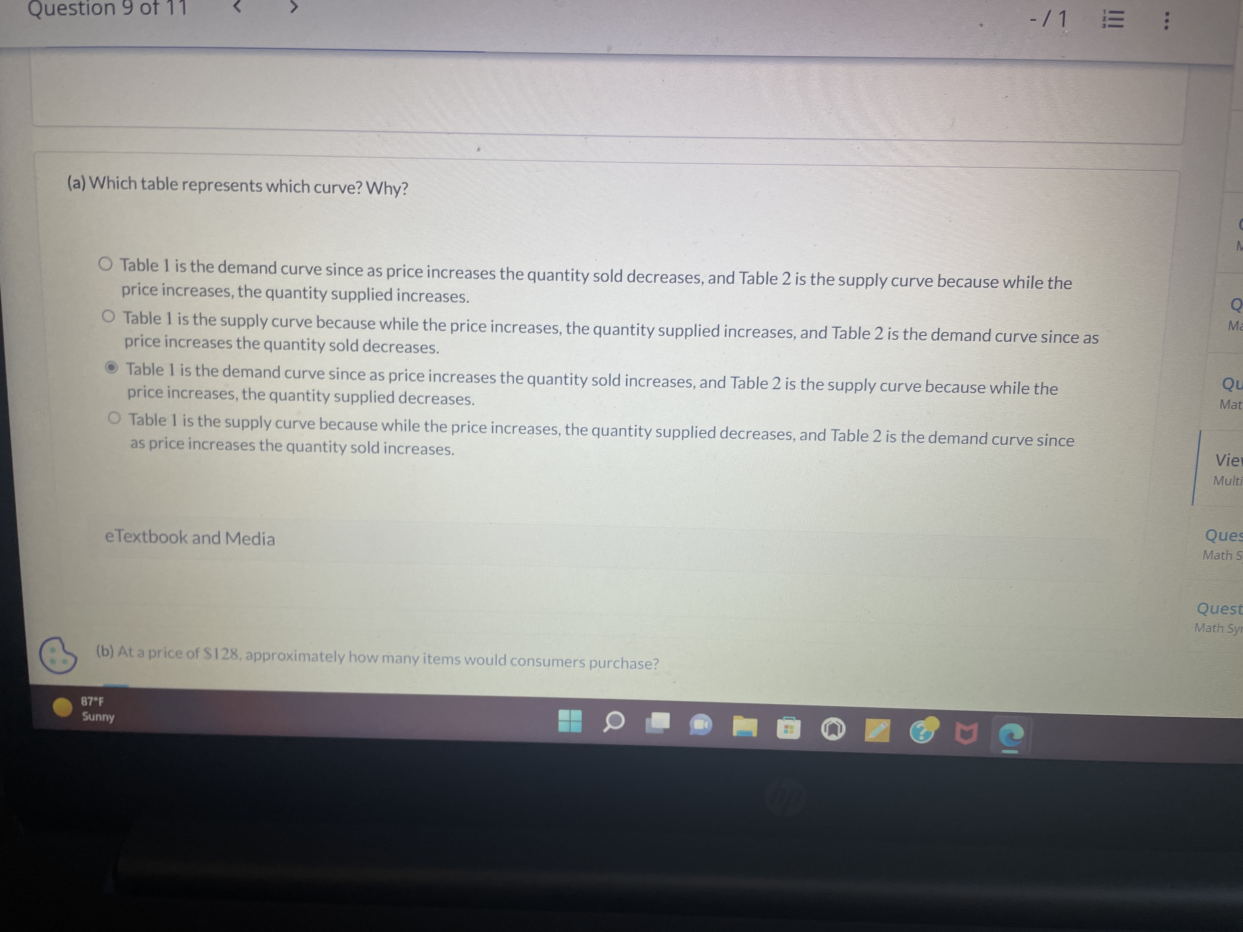 - Math 122 ~ Section 1.4 Question 9 of 11 -11 3 :