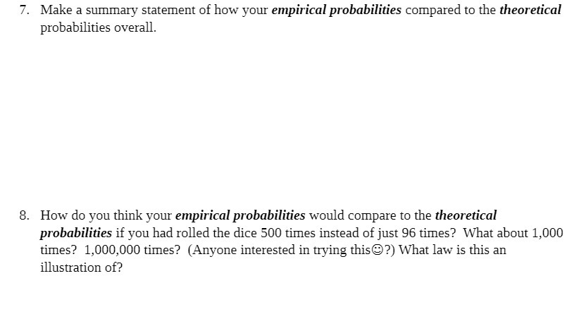 3". Make a summaijr statement of how your