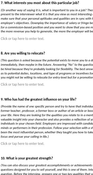 7. What interests you most about this particular