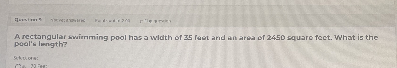 Question 9 Not yet answered Points out of 2.00