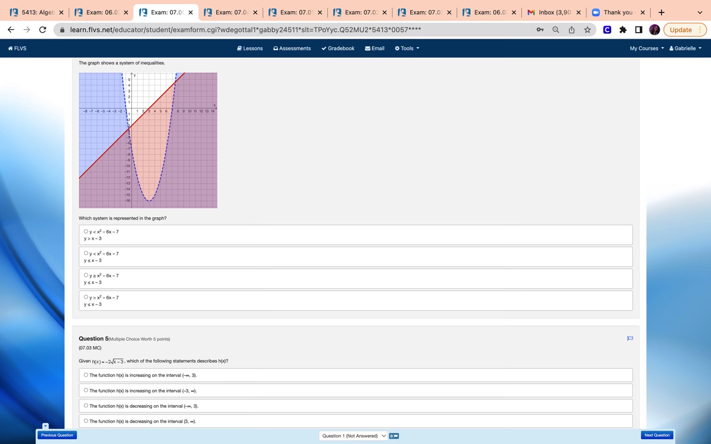19 5413: Algeb x 19 Exam: 06.0 x 19 Exam: 07.0: x