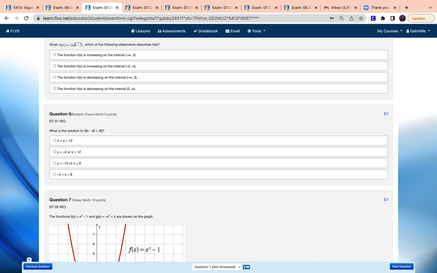 19 5413: Algeb x 19 Exam: 06.0 x 19 Exam: 07.0: x