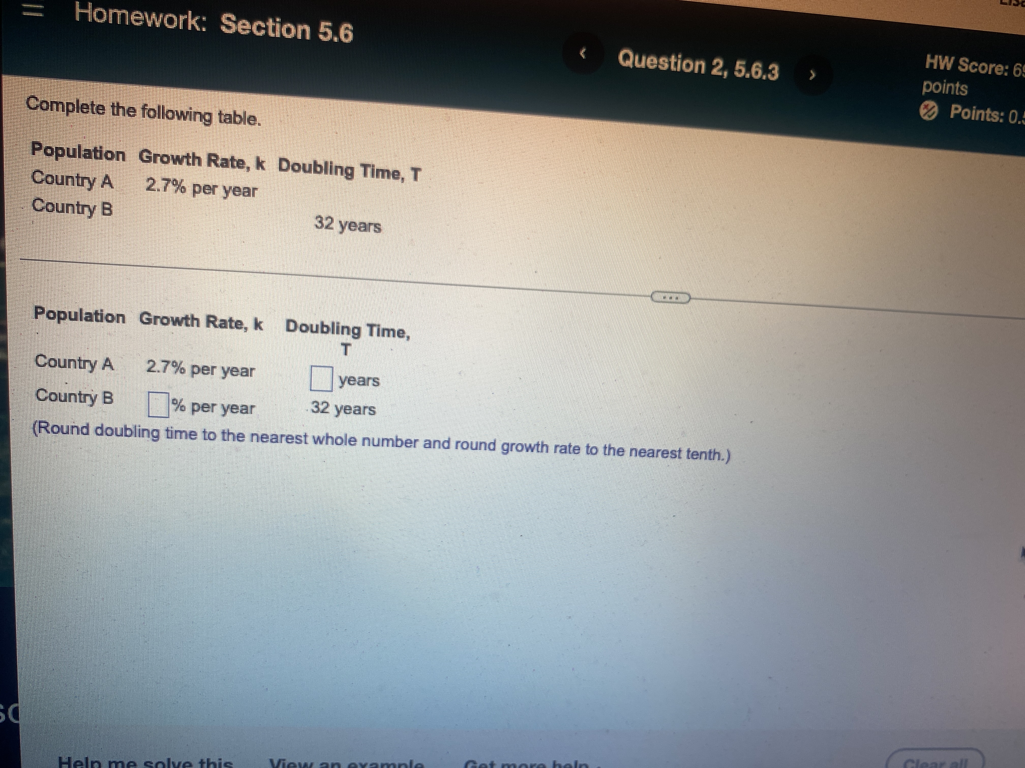 Homework: Section 5.6 HW Score: 6 Question 2,