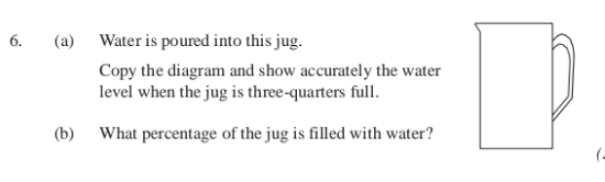 plz help me 6. (a) Water is poured into this jug.