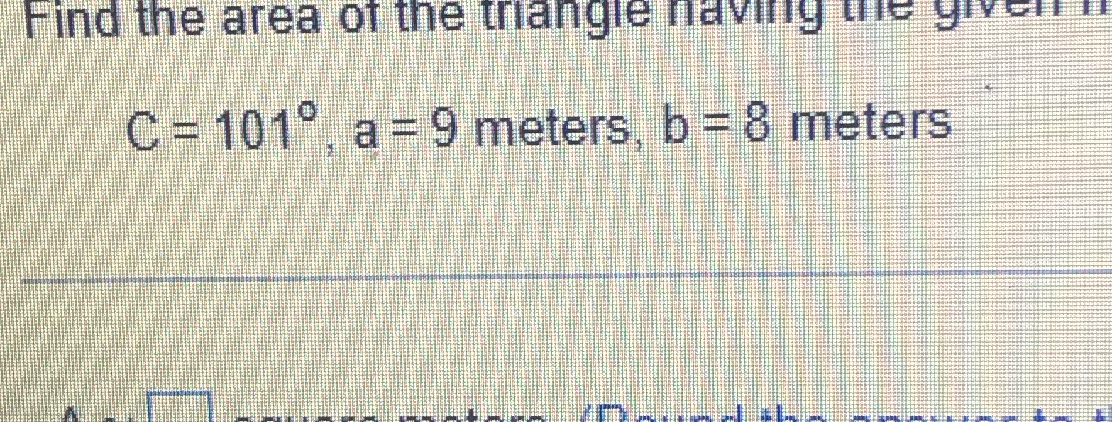 Find the area of the tangle flavily tis givell it