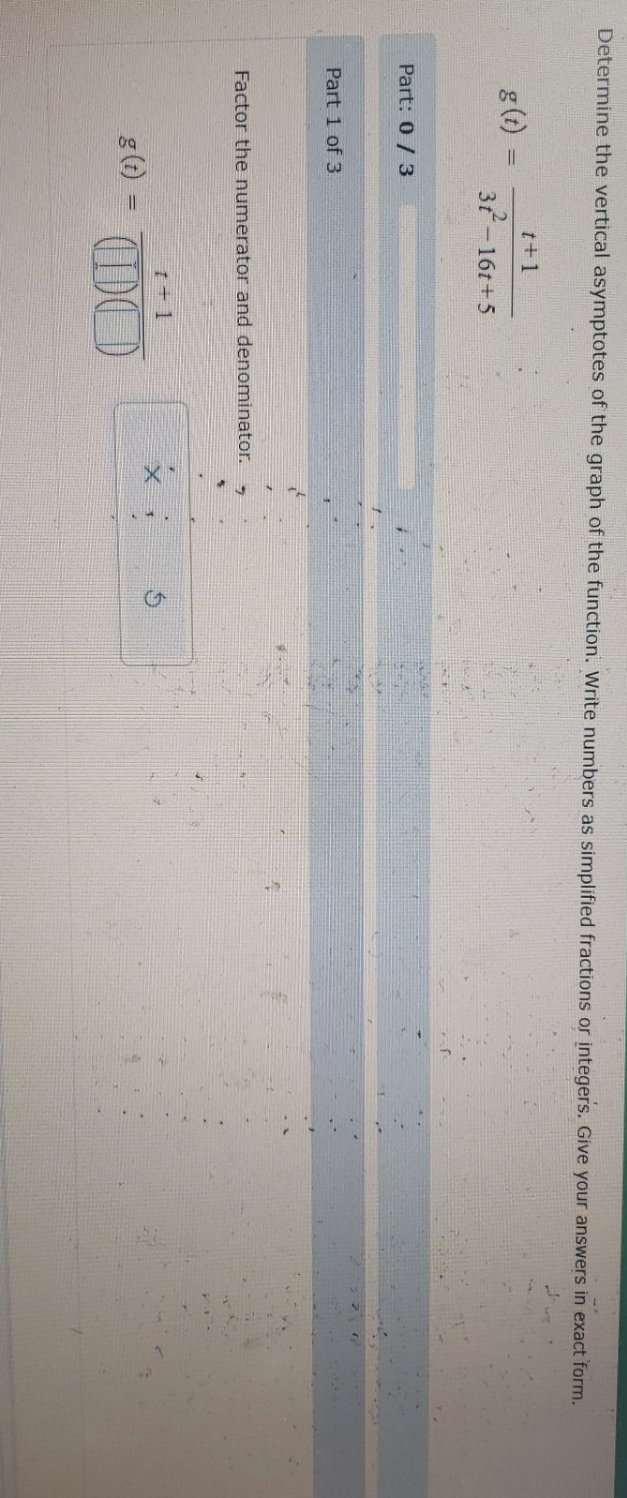 please help Determine the vertical asymptotes of