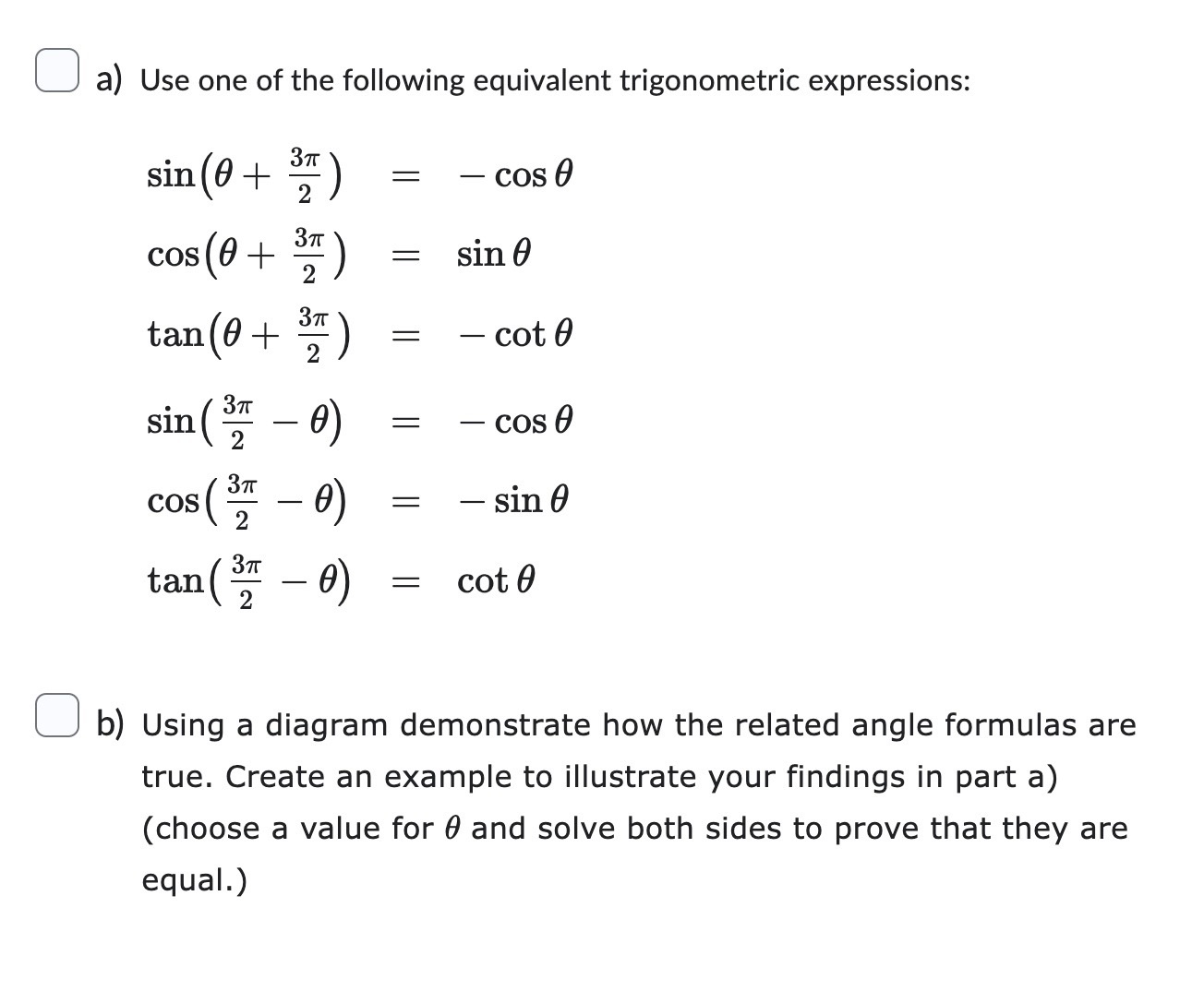 C] 3) Use one of the following equivalent