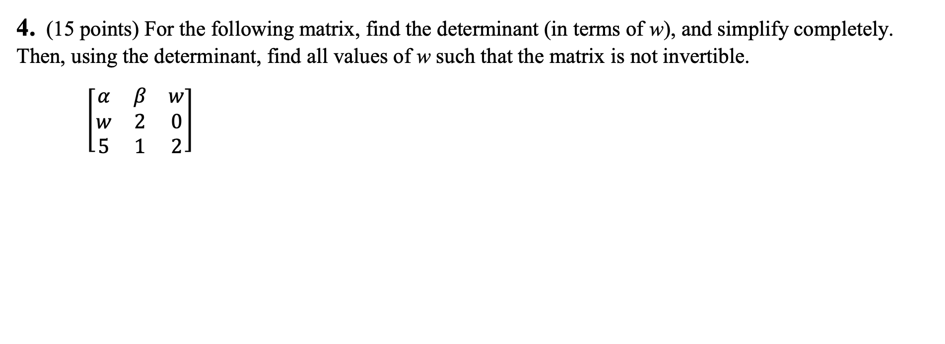 I need help with this question: Alpha = 3 and