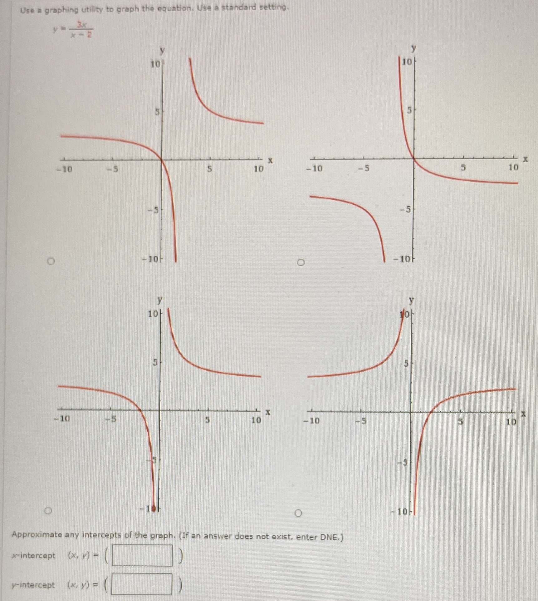 Use e graphing utility to graph the equation. Use