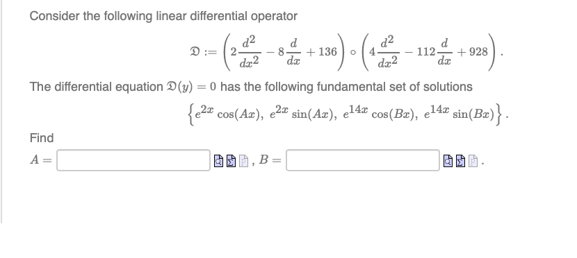 Consider the following homogeneous linear